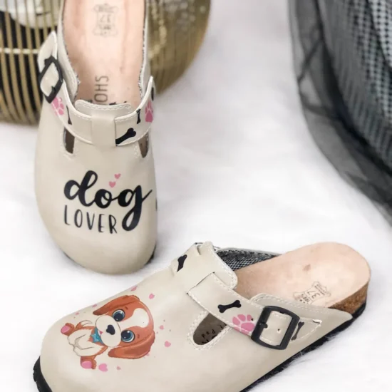 Damen bunte Freizeitclogs mit Fußbett