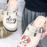 Damen bunte Freizeitclogs mit Fußbett - Ansicht