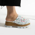 Bunte Damen-Soft Clogs aus Leder
