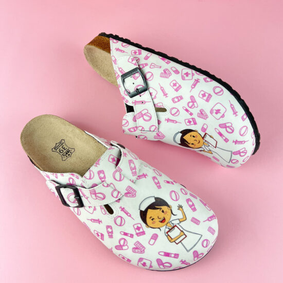 Damen Clogs mit Fußbett für die Pflege