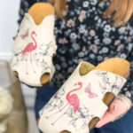 Damen bunte Freizeitclogs mit Fußbett - Ansicht