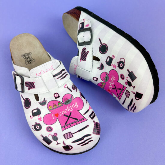 Damen Clogs mit Fußbett für die Küche
