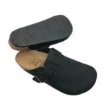 Herren Leder Clogs mit Fußbett - Seitenansicht