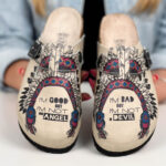 Damen bunte Freizeitclogs mit Fußbett - Ansicht