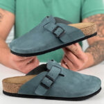 Herren Leder Clogs mit Fußbett - Detail