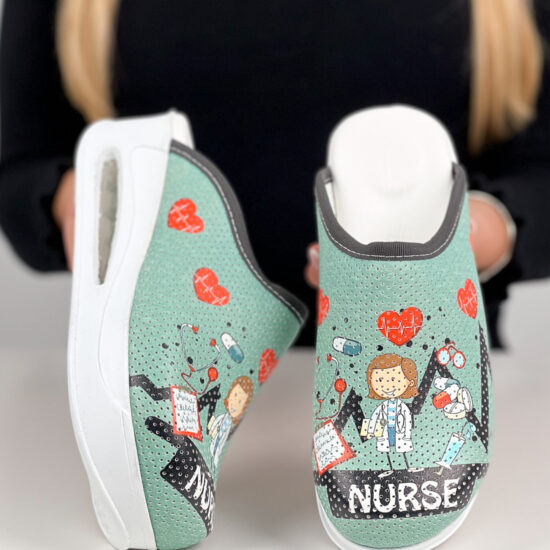 Damen-Plateau-Clogs für die Pflege