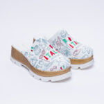 Bunte Damen-Soft Clogs aus Leder