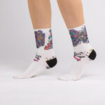 Purple Panda Damen bunte Socken