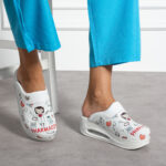 Damen-Soft-Arbeitsschuhe-Clogs aus Leder für die Apotheke - Ansicht