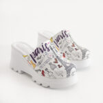 Bequeme Lederclogs mit Plateau für Damen