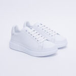 Bequeme weiße Ledersneaker für Damen