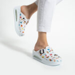 Damen Arbeitsschuhe Plateau Clogs für die Küche