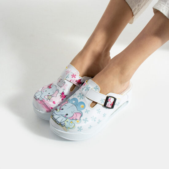 Damen Clogs mit Plateau, anatomisch und bunt