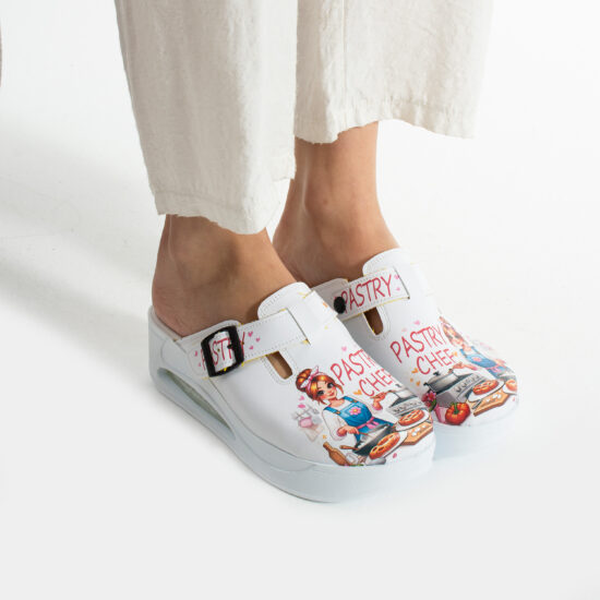 Damen Arbeitsschuhe Plateau Clogs für die Küche
