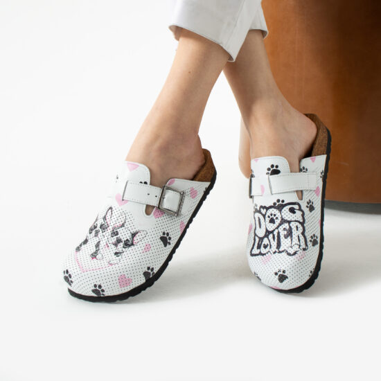 Damen Clogs mit Fußbett  aus echtem Leder