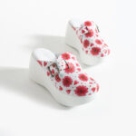 Moderne Damen‑Clogs aus echtem Leder mit hohem Plateau
