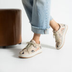 Bunte Ledersneaker für Damen