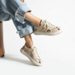 Bunte Ledersneaker für Damen