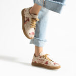 Bunte Ledersneaker für Damen