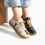 Bunte Ledersneaker für Damen