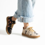 Bunte Ledersneaker für Damen