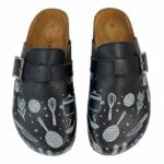 Arbeits-Damen Clogs mit Fußbett aus Leder für die Küche