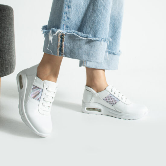 Bequeme weiße Ledersneaker für Damen Damen-Berufsschuhe Einfache einfarbige Clogs 2