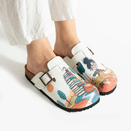 Bunte Damen-Clogs mit Fußbett Damen-Berufsclogs mit Fußbett Bunte Clogs für Damen