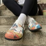 Bunte Damen-Clogs mit Fußbett