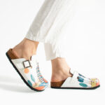 Bunte Damen-Clogs mit Fußbett