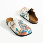 Bunte Damen-Clogs mit Fußbett