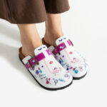 Bunte Damen-Clogs mit Fußbett Damen-Berufsclogs mit Fußbett Bunte Clogs für Damen 2