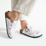 Bunte Damen-Clogs mit Fußbett