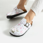 Bunte Damen-Clogs mit Fußbett