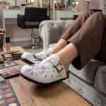 Bunte Damen-Clogs mit Fußbett