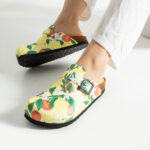Bunte Damen-Clogs mit Fußbett