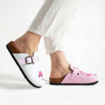 Bunte Damen-Clogs mit Fußbett