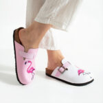 Bunte Damen-Clogs mit Fußbett