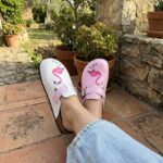 Bunte Damen-Clogs mit Fußbett