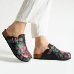 Bunte Damen-Clogs mit Fußbett