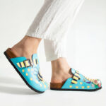 Bunte Damen-Clogs mit Fußbett