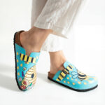 Bunte Damen-Clogs mit Fußbett