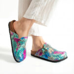 Bunte Damen-Clogs mit Fußbett