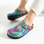 Bunte Damen-Clogs mit Fußbett