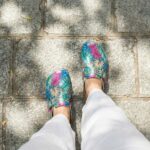 Bunte Damen-Clogs mit Fußbett