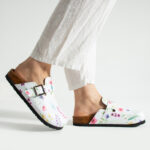 Bunte Damen-Clogs mit Fußbett