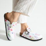 Bunte Damen-Clogs mit Fußbett