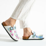 Bunte Damen-Clogs mit Fußbett