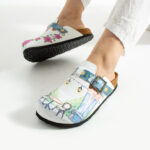 Bunte Damen-Clogs mit Fußbett