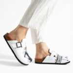 Bunte Damen-Clogs mit Fußbett